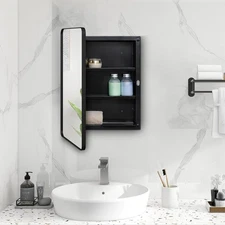 Fundin 16 x 22" Medicine Cabinet, Rounded Edge Mirror Door, New Open Box