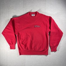 Vtg Lee Cross Grain Heavyweight Crewneck Sweater Visa x Tyvek Promotional Size L
