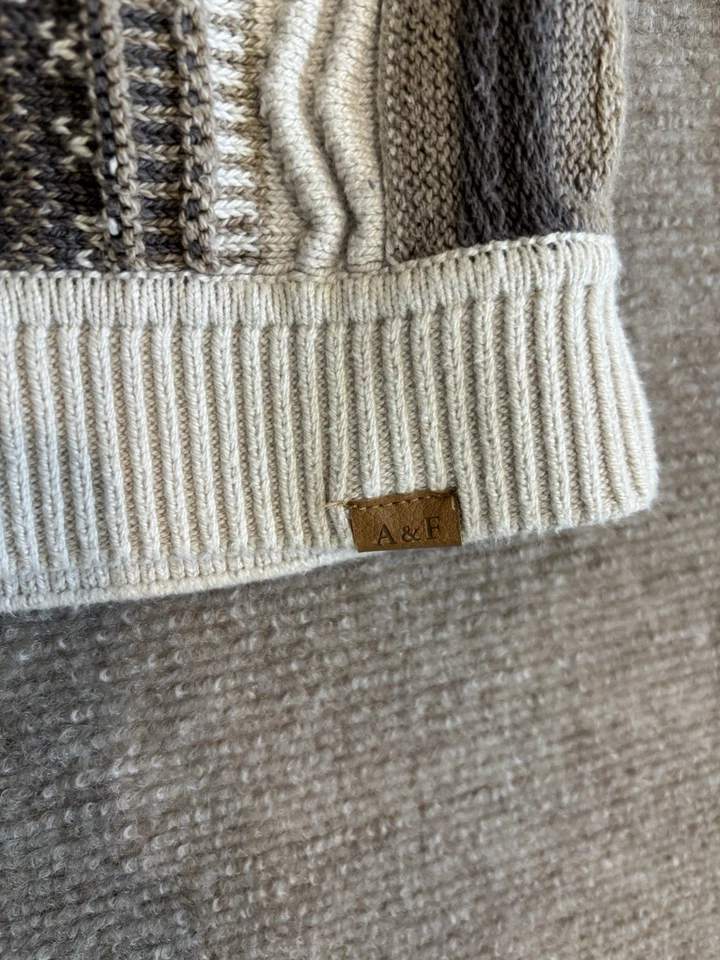 Abercrombie Kids Cable Knit Sweater Boys 5/6 Brown Crewneck Pullover Coogi - Image 4 of 4