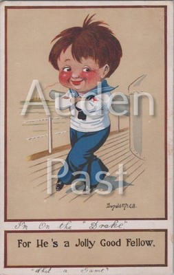 Donald McGill Comique Serie Postkarte Nr. 1469 Matrosenjunge Maritim Humor