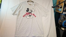NWT Disney Mickey Mouse Walt Disney World Men's T-Shirt L/G Heather Gray Cotton