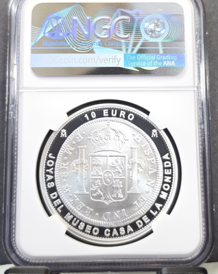 2025 SPAIN SILVER 10 EURO 1772 MEXICO 8 REALES NGC PF 70 ULTRA