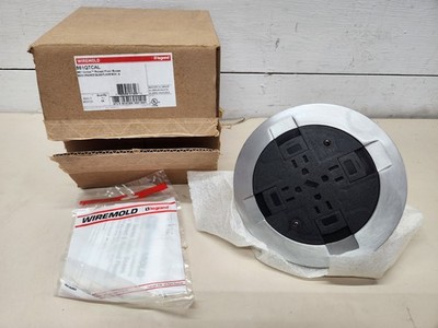 Legrand Wiremold 861QTCAL Wood/Raised Quad Floor Box - Aluminum ~ Brand New