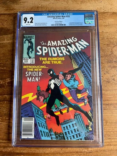 Amazing  Spider-Man #252 CGC 9.2 1ST BLACK COSTUME NEWSSTAND EDITION WHITE PAGES