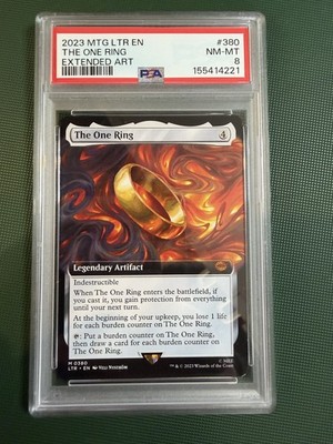 mtg ring card with 8 counters The One - Single where X is the number of influence counters on Palantr of Orthanc Picked up a gigantic The