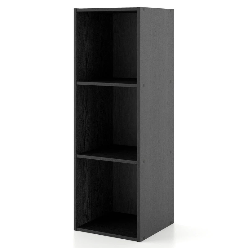 Stackable Cube Storage Shelves Wood Bookcase Office Living Room Organization New - Image 2 of 4