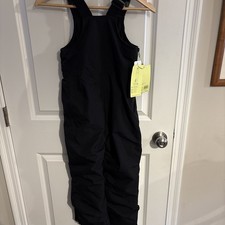 NEW Kid's All In Motion Waterproof Adj. Straps Snow Bib - Black Small 6/7 371A