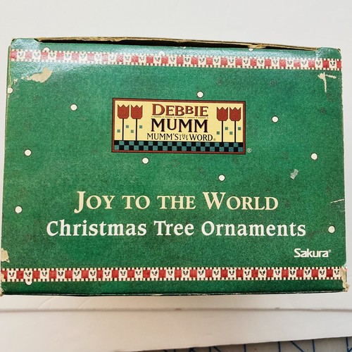 NIB Joy to the World DEBBIE MUMM Hand Painted Christmas Tree Ornaments - Picture 6 of 6
