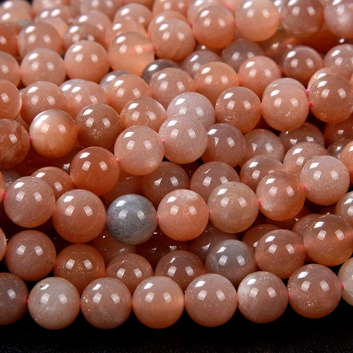 8MM Genuine Sunstone Gemstone Grade AAA Round Loose Beads (D155) - Picture 1 of 3