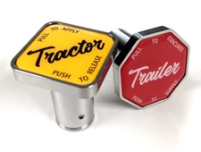 Peterbilt Kenworth freightliner air brake knobs chrome metal mack screw on truck