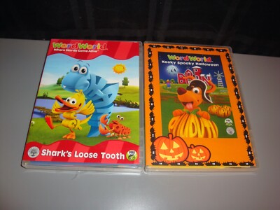 WordWorld Childrens 2 DVD Lot Kooky Spooky Shark's Loose Tooth PBS Kids ...