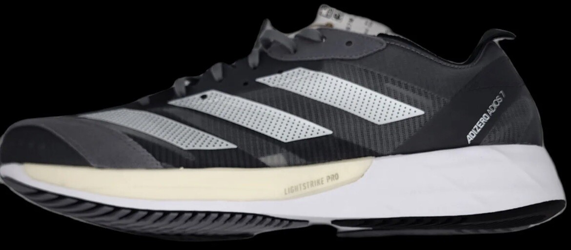 Size 8.5 - adidas Adizero Adios 7 Grey Zero Metallic for