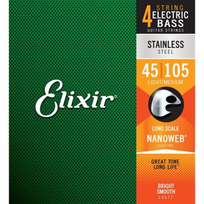 Saiten E-Bass Elixir Nanoweb Medium Long-scale .045-105 Bass Saiten NEU