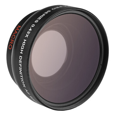 Opteka 0.43x 58mm Wide Angle Macro Lens for Canon Fuji Nikon Sony Sigma