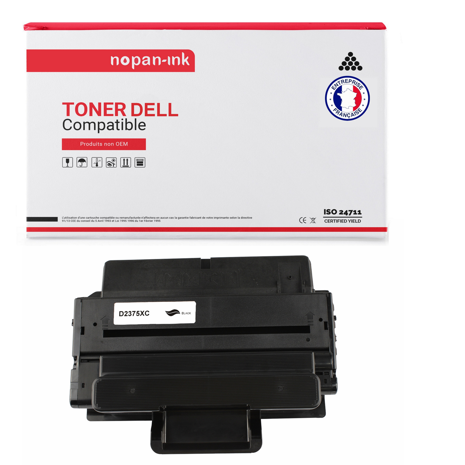 Toner 593-BBBJ compatible dell texte net sans encrassement laser