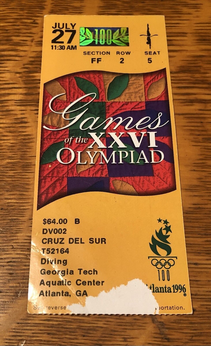 1996 Atlanta Summer Olympic Diving Ticket 7/27 | eBay