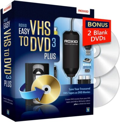 Roxio Easy VHS to DVD 3 Plus - Video to DVD Converter with 2 DVDs [ Exclusive]