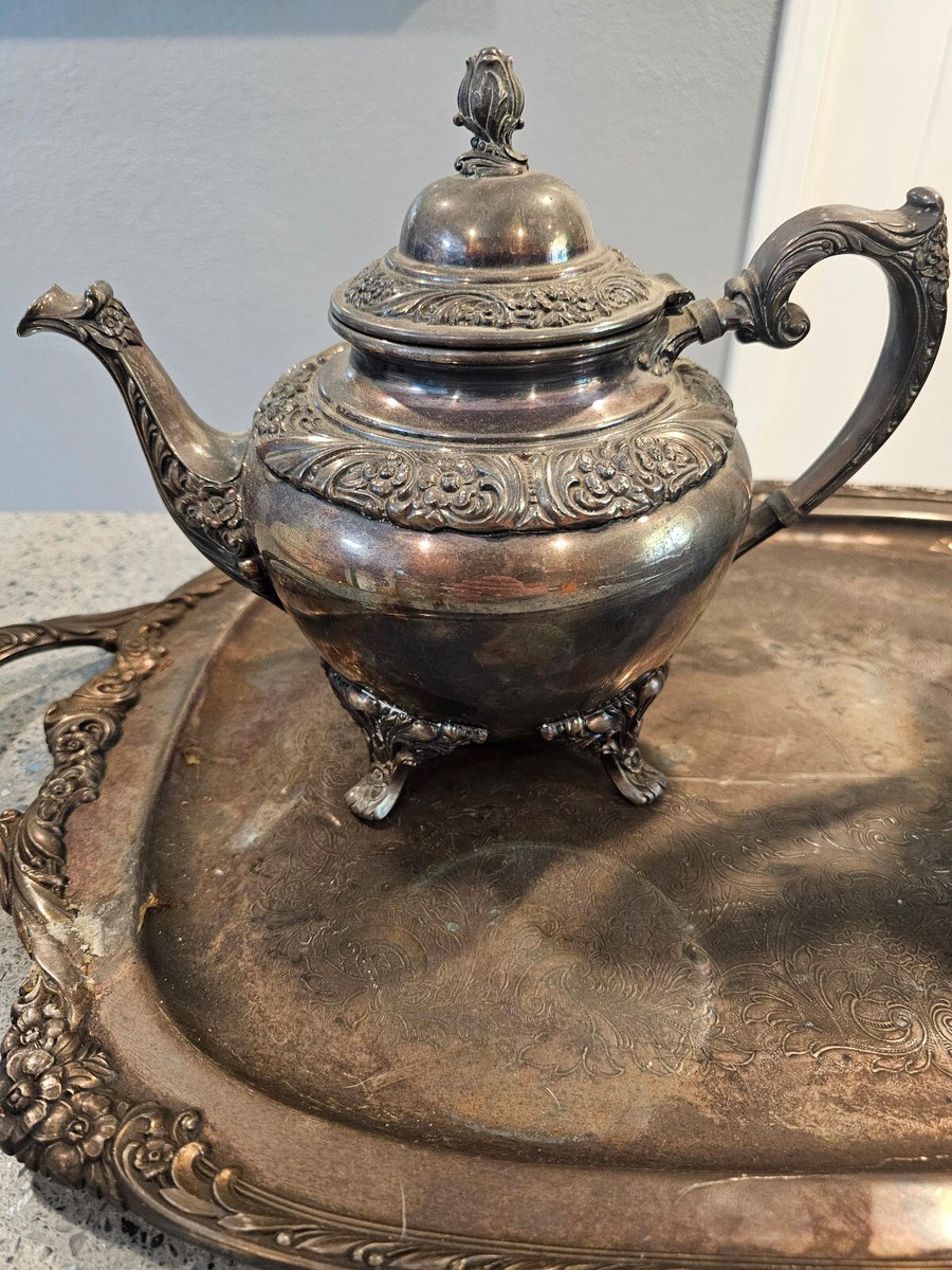 Vintage 1847 Rogers Bros HERITAGE Silverplate Tea Set with