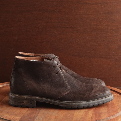 UGG Collection Boots Mens SZ 9 Brown Chukka Suede Lace Up Ankle Comfort Casual