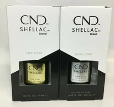 CND Shellac Top & Base Coat Your choice  new with box LED/UV large size 
