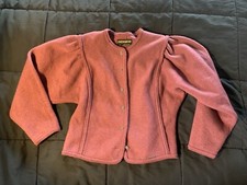 Vintage 70s 80s Cardigan Sweater Austrian Puff Sleeve Cottage Victorian Doll