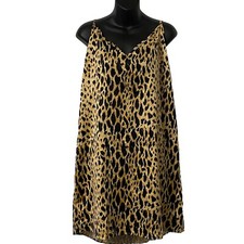 NET Asos Curve Womens Midi Cami Leopard Print Slip Dress Size US 14 WhimsyGoth
