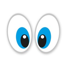 Aufkleber Augen-Paar für Saugroboter Mähroboter oder Auto I kfz_641