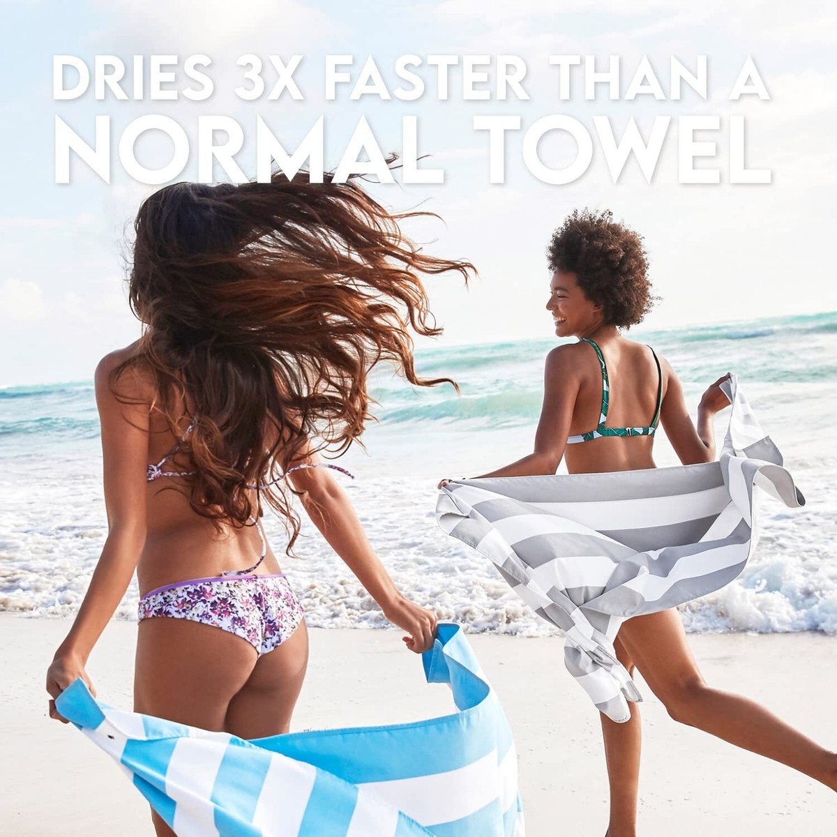 FABBRICA HOME Beach Towel - Ultra Soft, Sand-Free, Quick Dry, Large Microfiber Pool & Vacation Towel