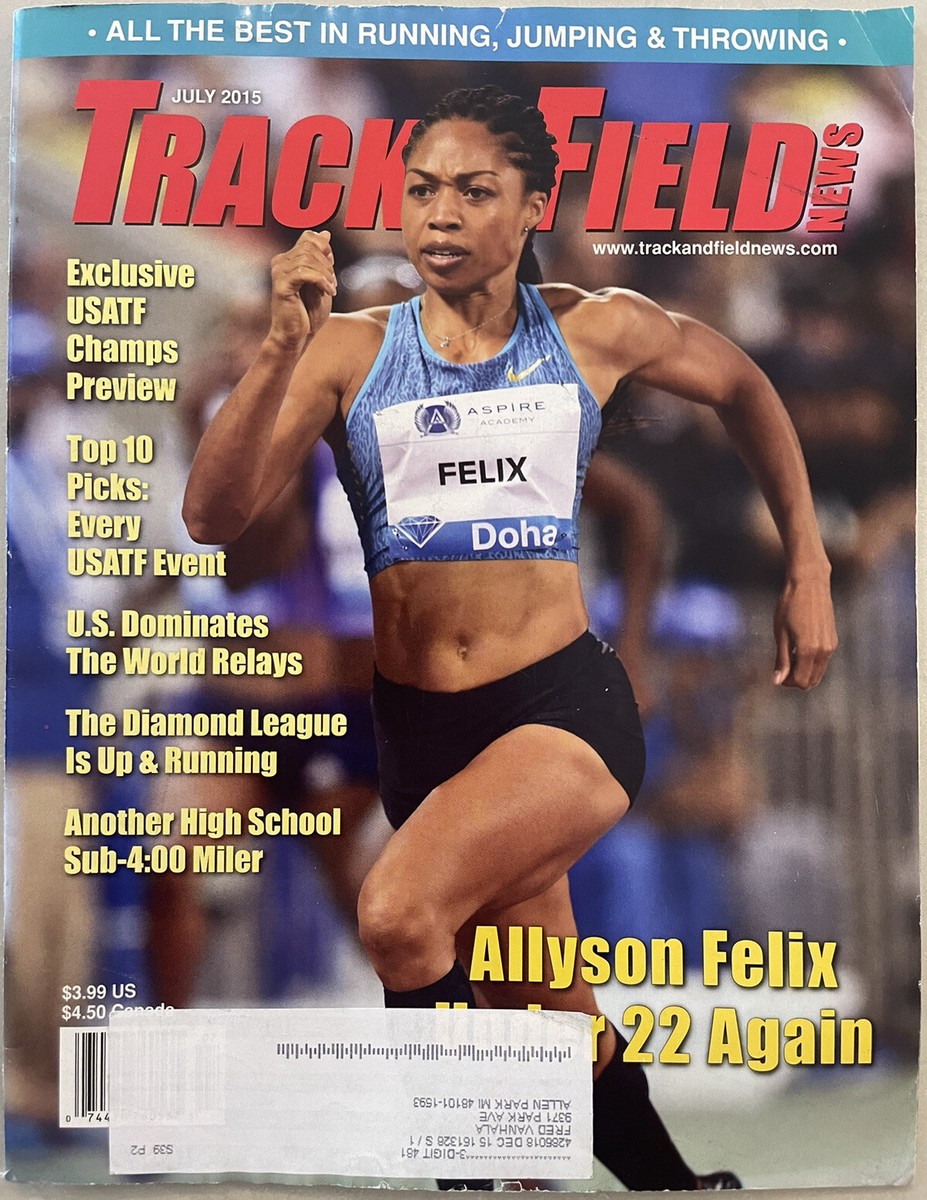 2015 Track and Field News July Allyson Felix, Relays Issue