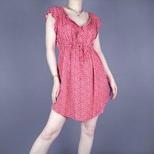 Oh Baby by Motherhood Maternity Red Floral Ditsy Summer Spring Short Dress S