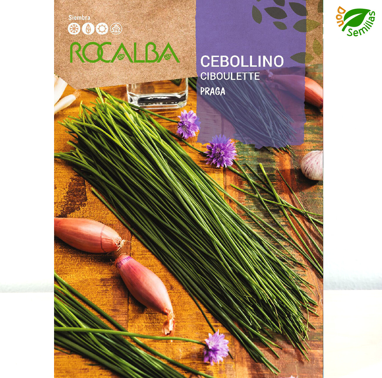 Cebollino Praga ( Allium schoenoprasum ) 2 gr / 1.700 semillas Aromaticas Huerta
