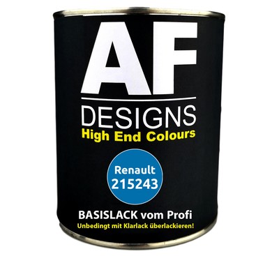1L Autolack für Renault 215243 Bleu De Monaco Metallic Spritzfertig