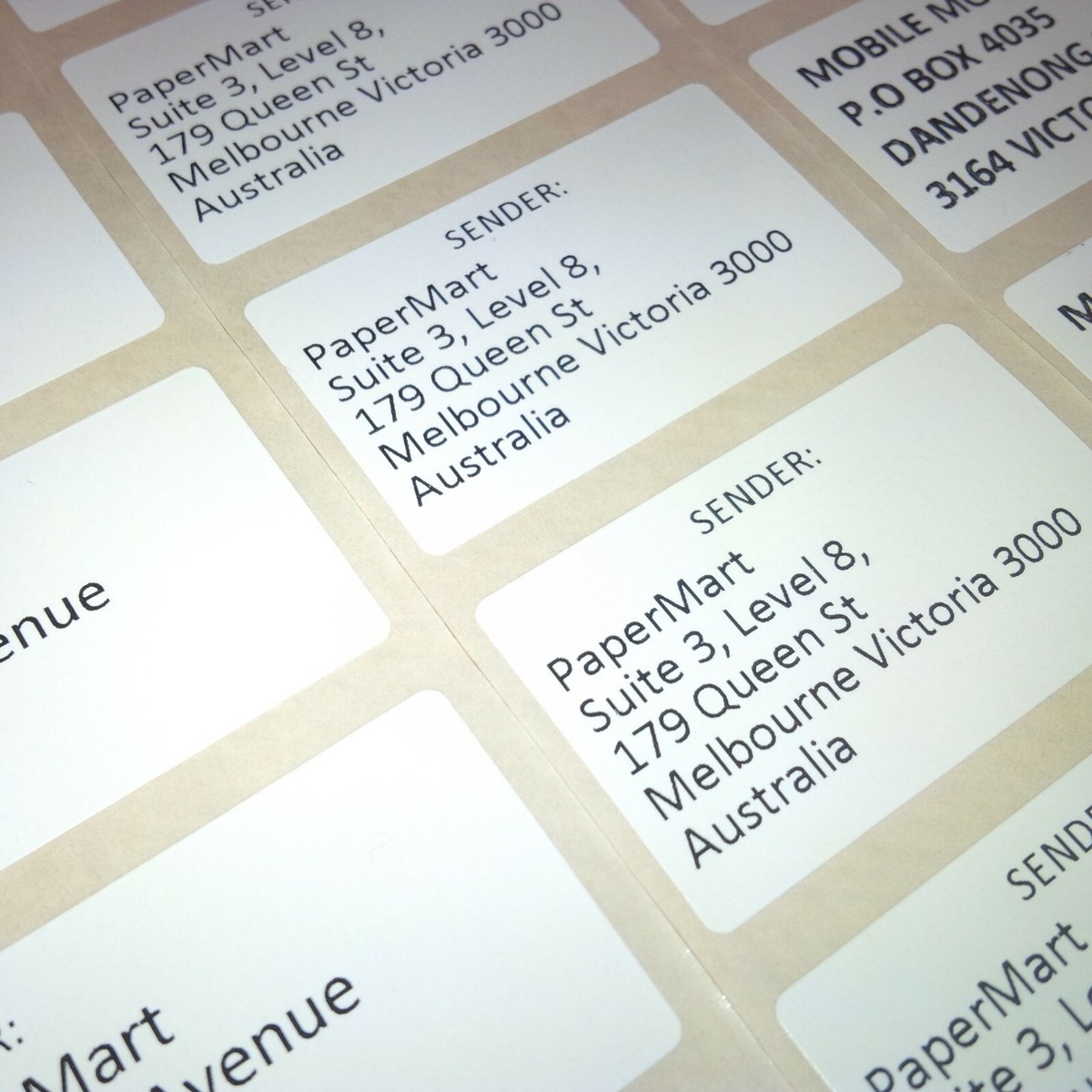 Custom Labels For Packaging Custom Printed Address Label Stickers On A ...