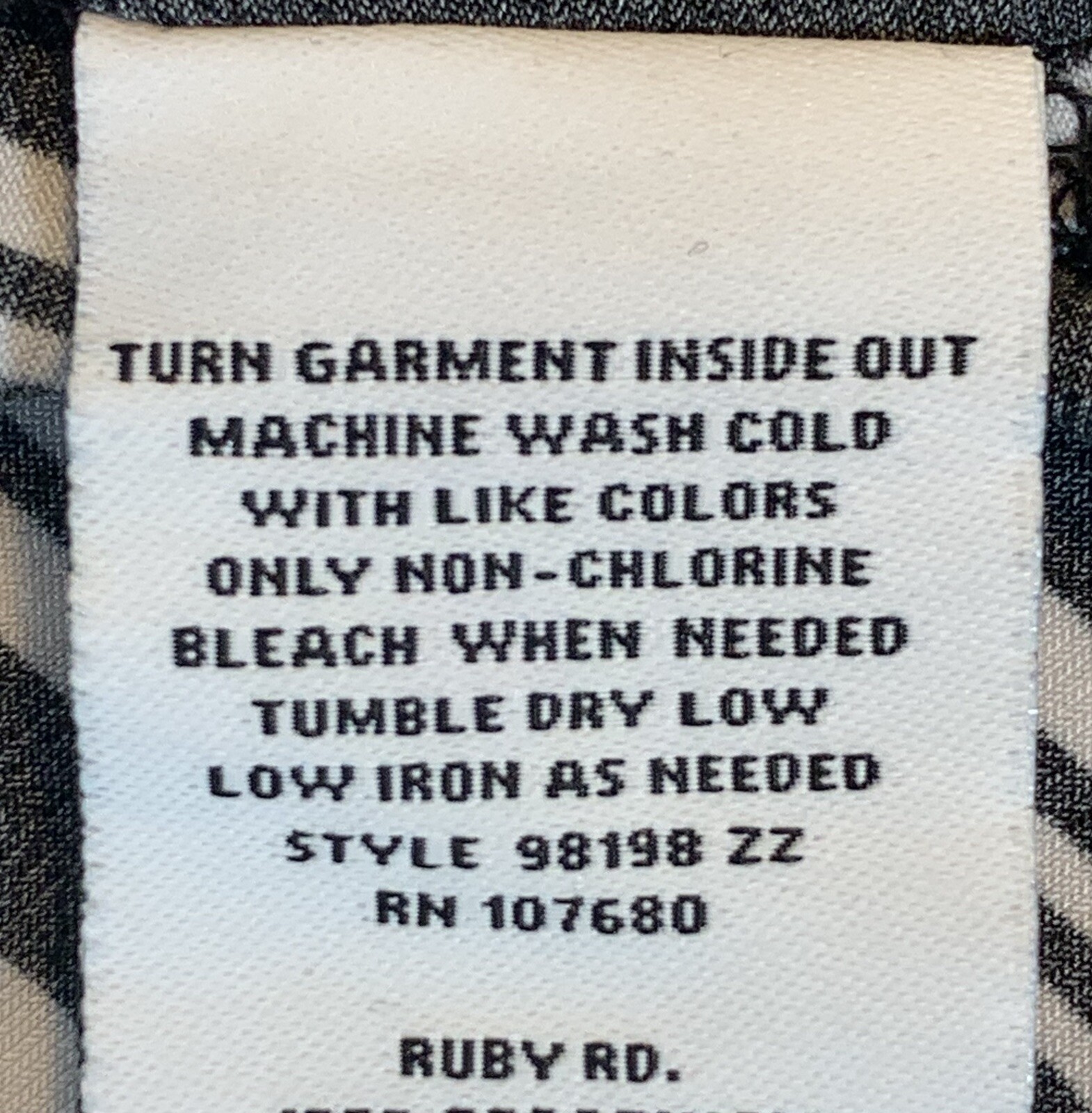 Ruby Rd pullover tunic top sz Large black and whi… - image 6