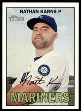 2016 Topps Heritage Nathan Karns #16 Seattle Mariners