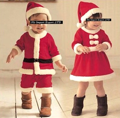 Costume Babbo Natale Per Bambina 2-3 Anni Amscan - Vestito E Cappello Multicolore