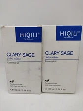 2 HIQILI Pure Essential Oil Clary Sage 3.38oz/100ml Aromatherapy Oils EX 07/2027