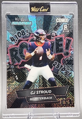 CJ Stroud 7/15 2023 Wild Card Black Label Rookie RC Silver Mojo Jersey Match SSP