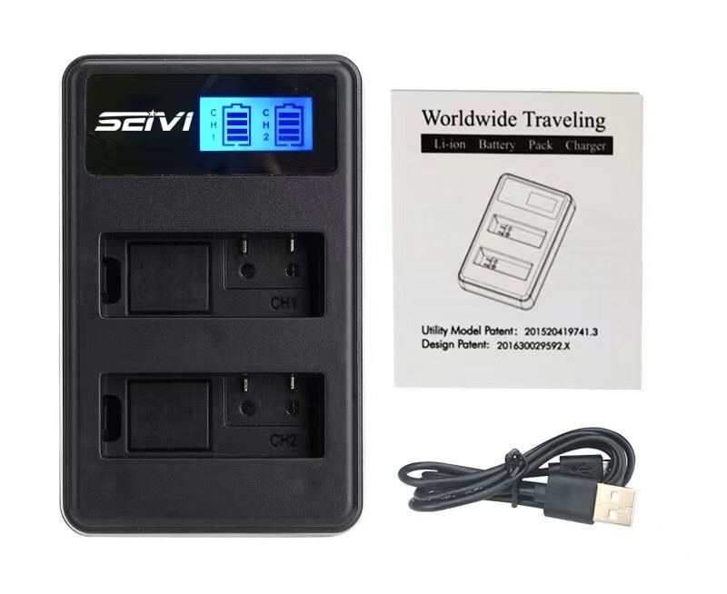 DUAL Camera Battery Charger FOR Canon NB-10L PowerShot G16 G15 G1X - Main Image