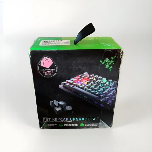 Razer PBT Keycap Upgrade Set - Doubleshot Molding Ultra Thin Font - Quartz Pink