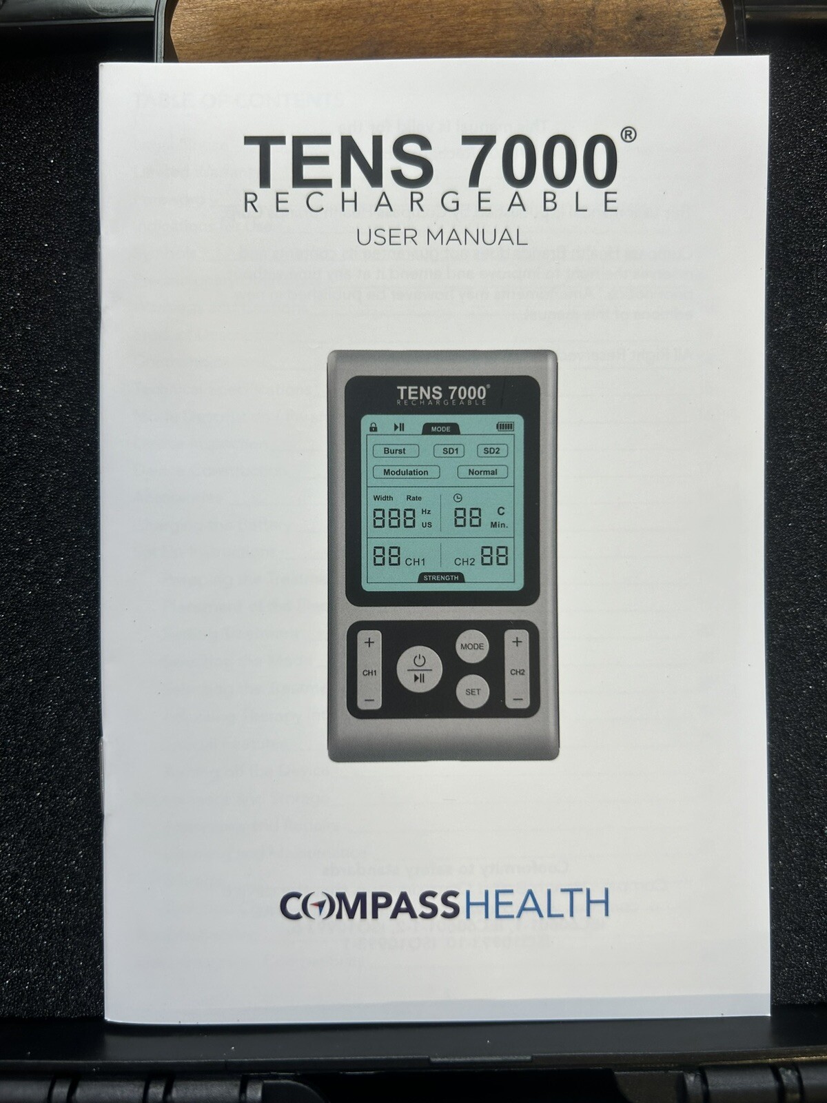 TENS 7000 Digital Tens Unit with accessories (Back Relief, etc) - Item#DT7303
