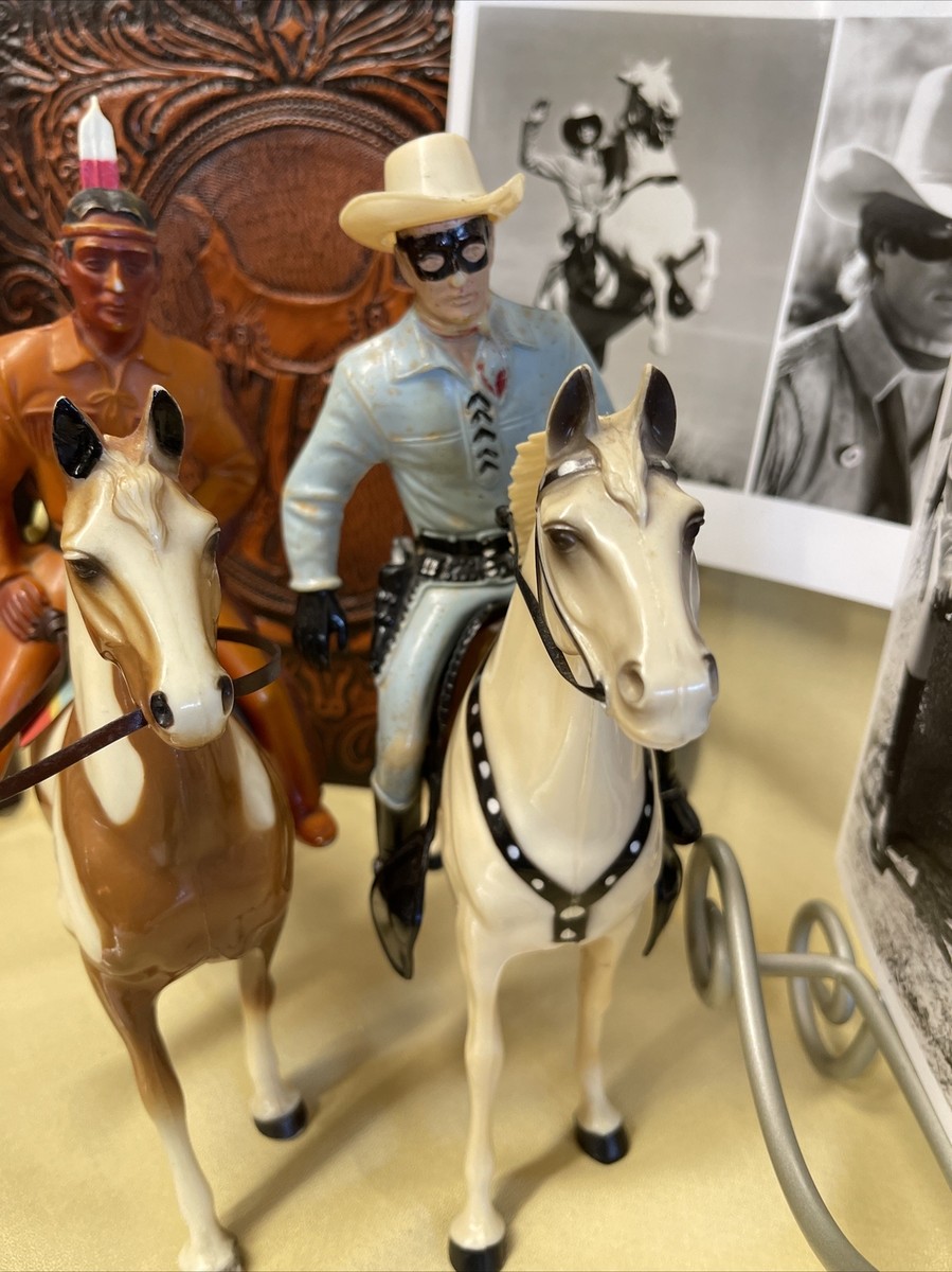 1950s HARTLAND Plastics Lone Ranger and Tonto-Clayton Moore