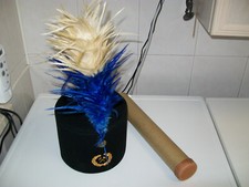 alte Uniform Bergbau Bergmann Steiger Bergarbeiter Hut Mütze Paradebusch