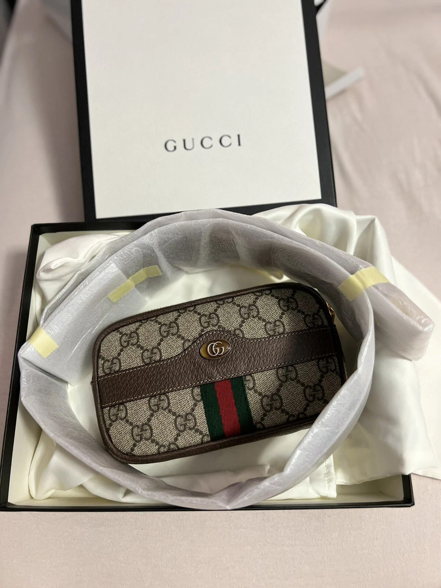 Gucci Ophidia GG Supreme Belted Iphone Case in Brown