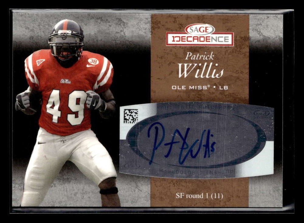 Patrick Willis SA-GE Decadence Autographs #A7 Bronze