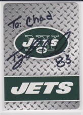 TYLER CONKLIN NEW YORK JETS 2022 PERSONALIZED AUTOGRAPHED PLAYING CARD