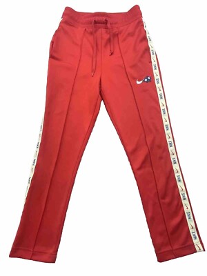 NIKE Pants Womens Size XS Red Floral Logo Hyper Femme Track