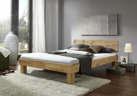 Futonbett Schlafzimmer Bett Wildeiche Massiv Holz GeöLt Jenny 180 X 200 Cm