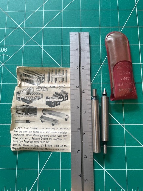 Vintage FISHER Machine Products Micro Edge and Center Finder USA Lot Of 2