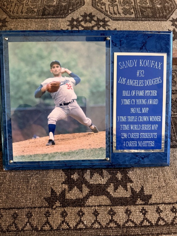 Sandy Koufax Plaque